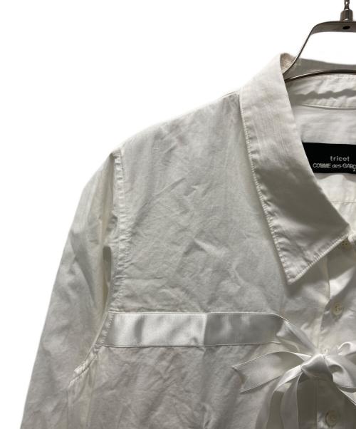 tricot COMME des GARCONS（トリココムデギャルソン）tricot COMME des GARCONS (トリココムデギャルソン) リボン付きシャツ ホワイト サイズ:表記無しの古着・服飾アイテム