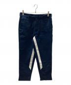 GROUND Yグラウンドワイ）の古着「ラインパンツ」｜ネイビー