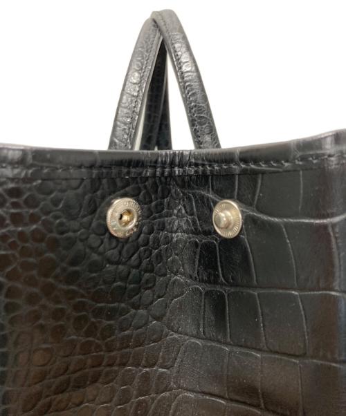 LONGCHAMP（ロンシャン）LONGCHAMP (ロンシャン) ロゾ クロコ型押しトートバッグ ブラックの古着・服飾アイテム