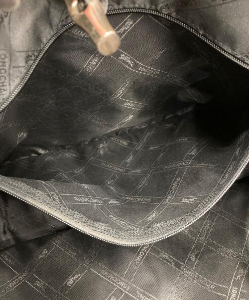 LONGCHAMP（ロンシャン）LONGCHAMP (ロンシャン) ロゾ クロコ型押しトートバッグ ブラックの古着・服飾アイテム