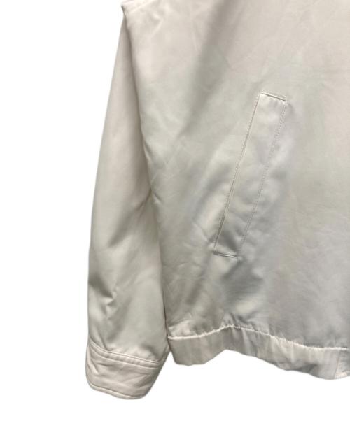 Yves Saint Laurent pour homme（イヴサンローラン プールオム）Yves Saint Laurent pour homme (イヴサンローラン プールオム) ワンポイントロゴ刺繍ジップジャケット ホワイト サイズ:105の古着・服飾アイテム