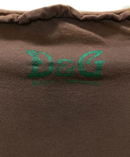 D&G（ディーアンドジー）D&G (ディーアンドジー) ラメプリントTシャツ ブラウン サイズ:Sの古着・服飾アイテム
