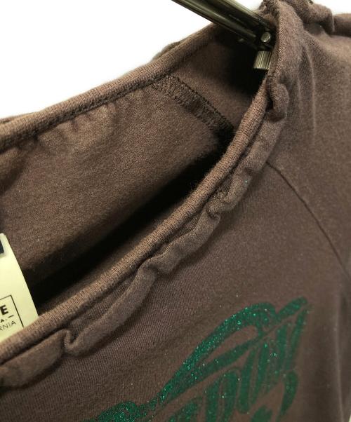 D&G（ディーアンドジー）D&G (ディーアンドジー) ラメプリントTシャツ ブラウン サイズ:Sの古着・服飾アイテム