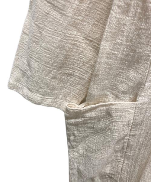 evam eva（エヴァムエヴァ）evam eva (エヴァムエヴァ) cotton linen drop pocket OP/コットンリネンドレープポケットワンピース アイボリー サイズ:FREEの古着・服飾アイテム