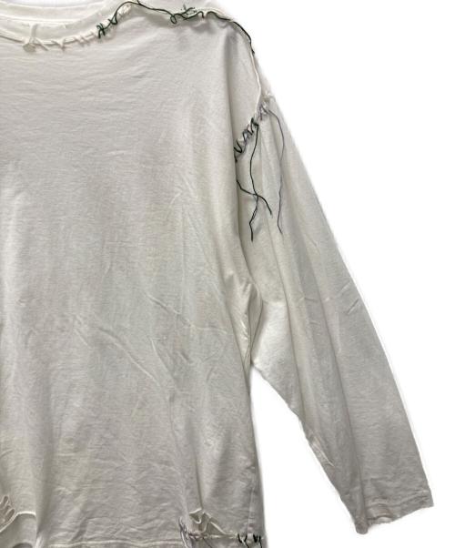 DISCOVERED（ディスカバード）DISCOVERED (ディスカバード) LOOPING DAMAGE CUTSEWN ホワイト サイズ:1の古着・服飾アイテム