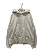 ANCELLMアンセルム）の古着「DYED DAMAGE HOODDIE/ダイダメージフーディー」｜ホワイト