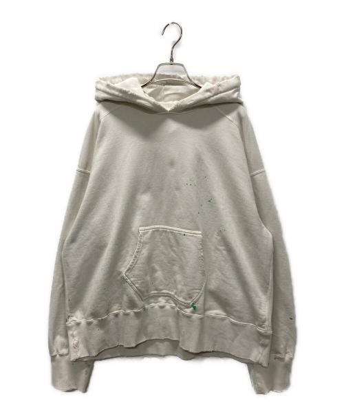 ANCELLM（アンセルム）ANCELLM (アンセルム) DYED DAMAGE HOODDIE/ダイダメージフーディー ホワイト サイズ:2の古着・服飾アイテム