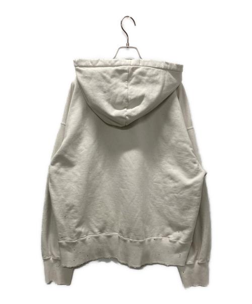 ANCELLM（アンセルム）ANCELLM (アンセルム) DYED DAMAGE HOODDIE/ダイダメージフーディー ホワイト サイズ:2の古着・服飾アイテム