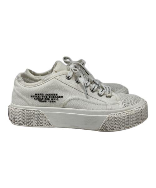 MARC JACOBS（マークジェイコブス）MARC JACOBS (マークジェイコブス) THE CANVAS SNEAKER/ダメージスニーカー ホワイト サイズ:36の古着・服飾アイテム