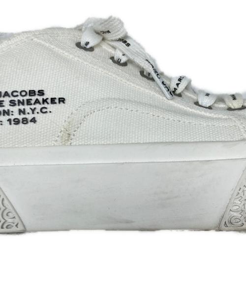 MARC JACOBS（マークジェイコブス）MARC JACOBS (マークジェイコブス) THE CANVAS SNEAKER/ダメージスニーカー ホワイト サイズ:36の古着・服飾アイテム