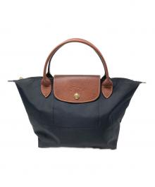 LONGCHAMP（ロンシャン）の古着「ル プリアージュS トップハンドルバッグ」｜ブラック