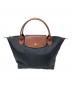 LONGCHAMP（ロンシャン）の古着「ル プリアージュS トップハンドルバッグ」｜ブラック