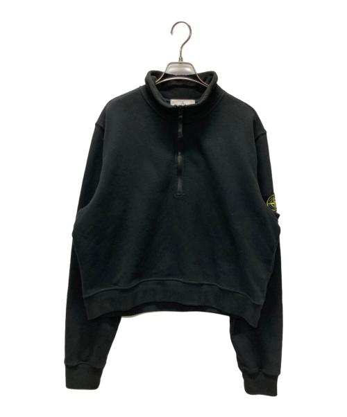 STONE ISLAND（ストーンアイランド）STONE ISLAND (ストーンアイランド) スウェットシャツ/ハーフジップスウェット ブラック サイズ:XLの古着・服飾アイテム
