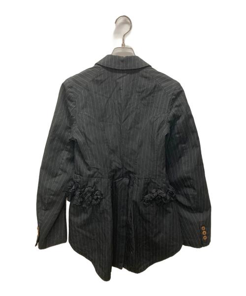 COMME des GARCONS COMME des GARCONS（コムデギャルソン コムデギャルソン）COMME des GARCONS COMME des GARCONS (コムデギャルソン コムデギャルソン) ストライプ燕尾ジャケット ブラック サイズ:Sの古着・服飾アイテム