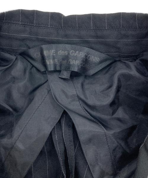 COMME des GARCONS COMME des GARCONS（コムデギャルソン コムデギャルソン）COMME des GARCONS COMME des GARCONS (コムデギャルソン コムデギャルソン) ストライプ燕尾ジャケット ブラック サイズ:Sの古着・服飾アイテム