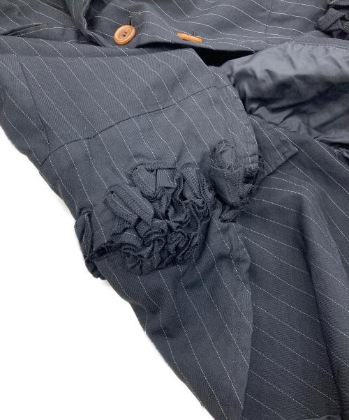 COMME des GARCONS COMME des GARCONS（コムデギャルソン コムデギャルソン）COMME des GARCONS COMME des GARCONS (コムデギャルソン コムデギャルソン) ストライプ燕尾ジャケット ブラック サイズ:Sの古着・服飾アイテム