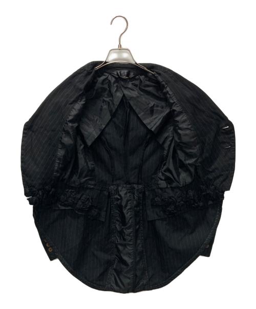 COMME des GARCONS COMME des GARCONS（コムデギャルソン コムデギャルソン）COMME des GARCONS COMME des GARCONS (コムデギャルソン コムデギャルソン) ストライプ燕尾ジャケット ブラック サイズ:Sの古着・服飾アイテム