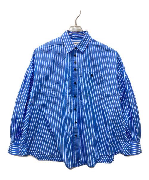 ENFOLD（エンフォルド）ENFOLD (エンフォルド) ストライプブラウス ブルー サイズ:38の古着・服飾アイテム