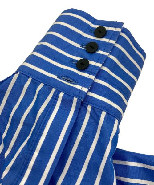 ENFOLD（エンフォルド）ENFOLD (エンフォルド) ストライプブラウス ブルー サイズ:38の古着・服飾アイテム