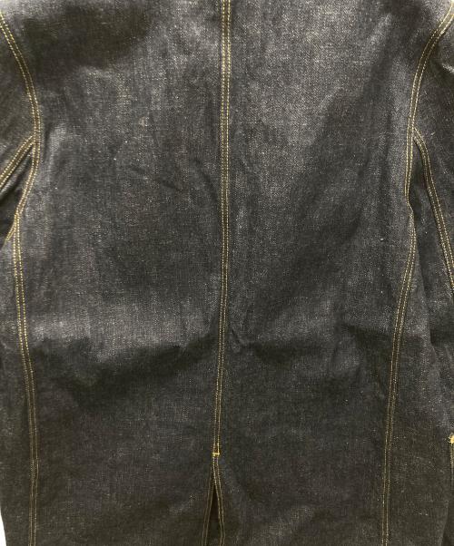 pelleq（ペレック）pelleq (ペレック) ノーカラーデニムジャケット インディゴ サイズ:Fの古着・服飾アイテム