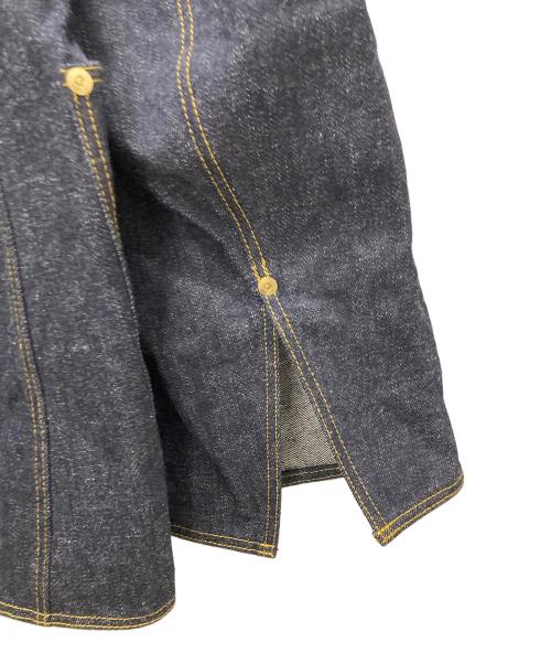 pelleq（ペレック）pelleq (ペレック) ノーカラーデニムジャケット インディゴ サイズ:Fの古着・服飾アイテム