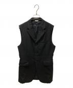 COMME des GARCONS HOMME PLUSコムデギャルソンオムプリュス）の古着「スリーブレスウール3Bテーラードジャケット/3Bベスト」｜ブラック