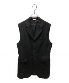 COMME des GARCONS HOMME PLUS（コムデギャルソンオムプリュス）の古着「スリーブレスウール3Bテーラードジャケット/3Bベスト」｜ブラック