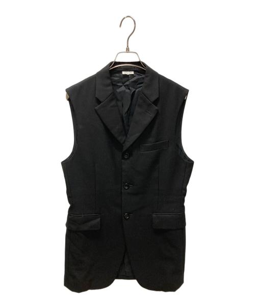 COMME des GARCONS HOMME PLUS（コムデギャルソンオムプリュス）COMME des GARCONS HOMME PLUS (コムデギャルソンオムプリュス) スリーブレスウール3Bテーラードジャケット/3Bベスト ブラック サイズ:Sの古着・服飾アイテム