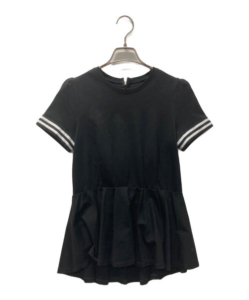 BORDERS at BALCONY（ボーダーズアットバルコニー）BORDERS AT BALCONY (ボーダーズアットバルコニー) CORSET TEE ブラック サイズ:38の古着・服飾アイテム