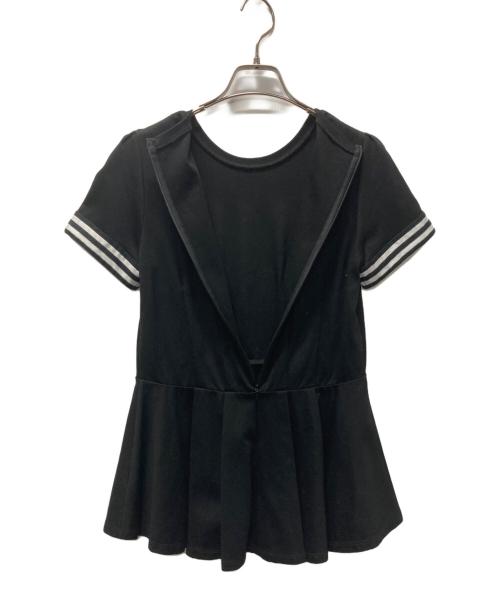 BORDERS at BALCONY（ボーダーズアットバルコニー）BORDERS AT BALCONY (ボーダーズアットバルコニー) CORSET TEE ブラック サイズ:38の古着・服飾アイテム