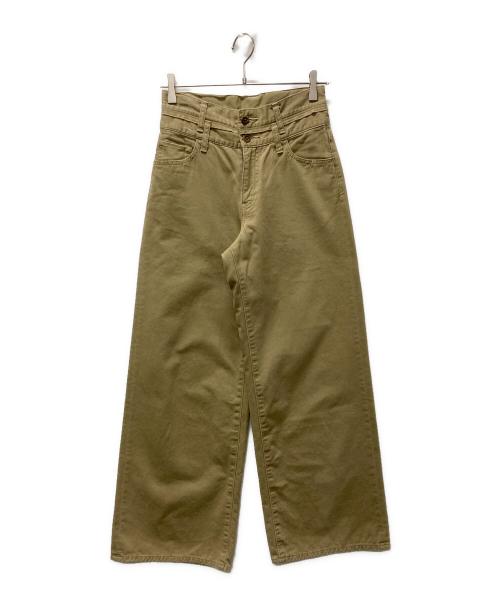 AUTHEN（オーセン）AUTHEN (オーセン) Spick and Span (スピック＆スパン) 別注2BELT PANT ベージュ サイズ:W25の古着・服飾アイテム