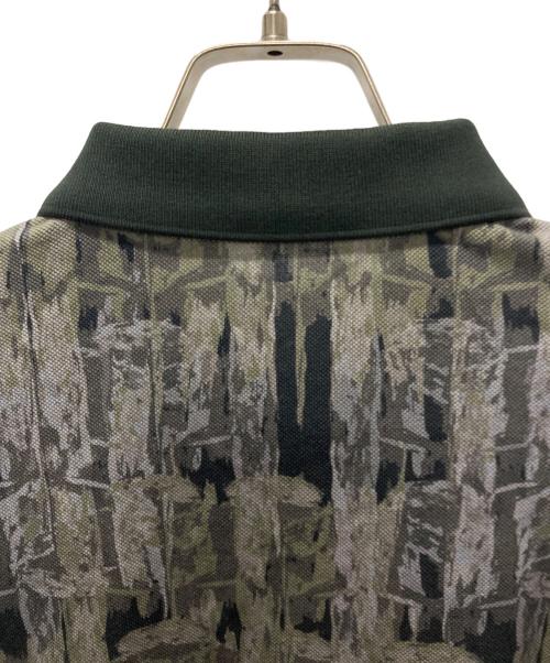 FRED PERRY（フレッドペリー）FRED PERRY (フレッドペリー) ABSTRACT PRINT POLO SHIRT/ポロシャツ ダークグリーン/カーキ サイズ:Mの古着・服飾アイテム