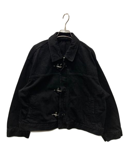 HARE（ハレ）HARE (ハレ) ファイヤーマンバックルデニムブルゾン ブラック サイズ:Mの古着・服飾アイテム