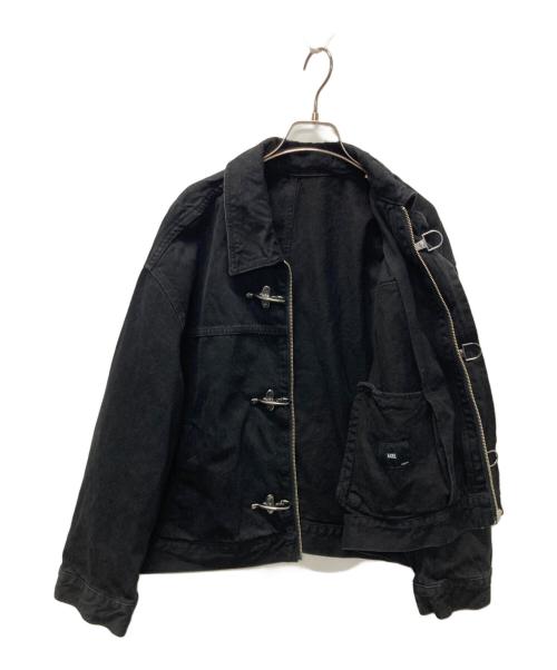 HARE（ハレ）HARE (ハレ) ファイヤーマンバックルデニムブルゾン ブラック サイズ:Mの古着・服飾アイテム