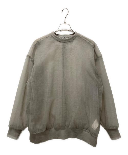MAISON SPECIAL（メゾンスペシャル）MAISON SPECIAL (メゾンスペシャル) シアーギャザートップス グレー サイズ:FREEの古着・服飾アイテム