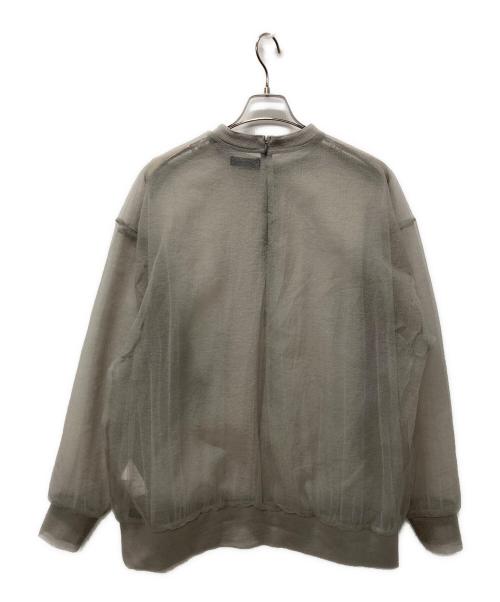 MAISON SPECIAL（メゾンスペシャル）MAISON SPECIAL (メゾンスペシャル) シアーギャザートップス グレー サイズ:FREEの古着・服飾アイテム