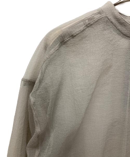 MAISON SPECIAL（メゾンスペシャル）MAISON SPECIAL (メゾンスペシャル) シアーギャザートップス グレー サイズ:FREEの古着・服飾アイテム