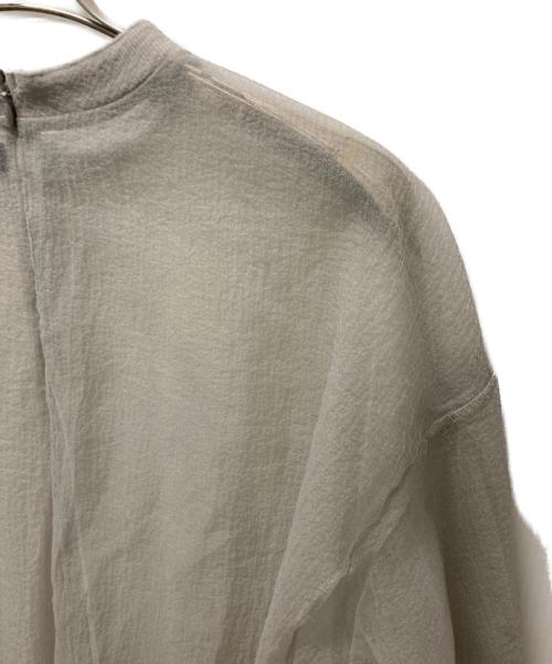 MAISON SPECIAL（メゾンスペシャル）MAISON SPECIAL (メゾンスペシャル) シアーギャザートップス グレー サイズ:FREEの古着・服飾アイテム
