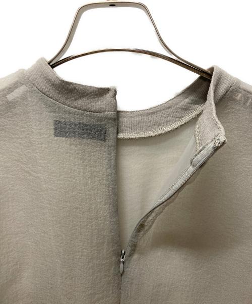 MAISON SPECIAL（メゾンスペシャル）MAISON SPECIAL (メゾンスペシャル) シアーギャザートップス グレー サイズ:FREEの古着・服飾アイテム