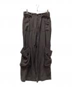 OPEN YYオープンワイワイ）の古着「Linen Cargo Pants/リネン混カーゴパンツ」｜グレー