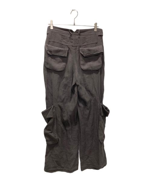 OPEN YY（オープンワイワイ）OPEN YY (オープンワイワイ) Linen Cargo Pants/リネン混カーゴパンツ グレー サイズ:Sの古着・服飾アイテム