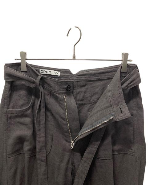 OPEN YY（オープンワイワイ）OPEN YY (オープンワイワイ) Linen Cargo Pants/リネン混カーゴパンツ グレー サイズ:Sの古着・服飾アイテム