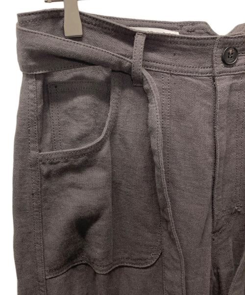 OPEN YY（オープンワイワイ）OPEN YY (オープンワイワイ) Linen Cargo Pants/リネン混カーゴパンツ グレー サイズ:Sの古着・服飾アイテム