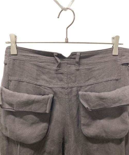 OPEN YY（オープンワイワイ）OPEN YY (オープンワイワイ) Linen Cargo Pants/リネン混カーゴパンツ グレー サイズ:Sの古着・服飾アイテム