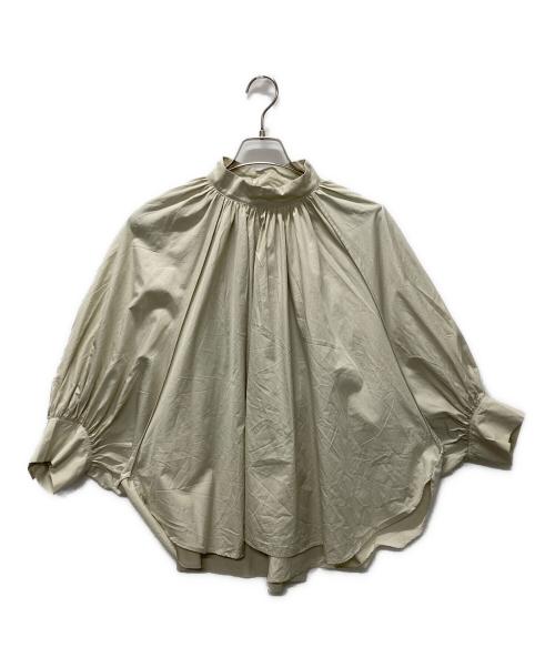DES PRES（デ プレ）DES PRES (デ プレ) コットンタイプライターギャザーブラウス 黄緑 サイズ:Fの古着・服飾アイテム