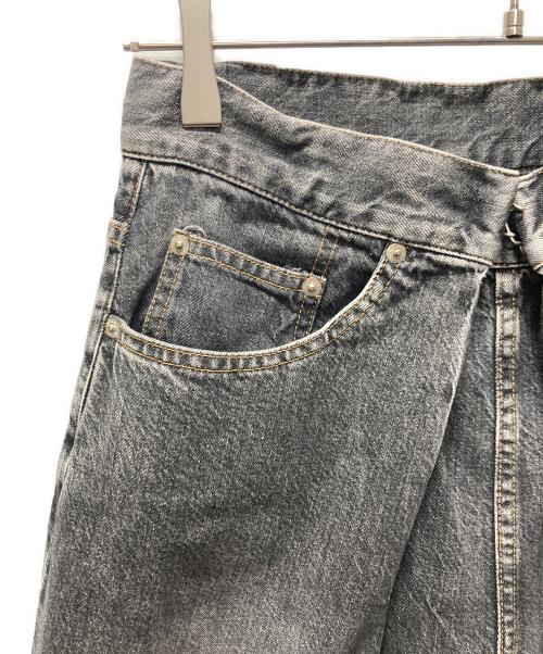 JOHN LAWRENCE SULLIVAN（ジョン ローレンス サリバン）JOHN LAWRENCE SULLIVAN (ジョン ローレンス サリバン) WASHED DENIM WIDE PANTS ブラック サイズ:Mの古着・服飾アイテム