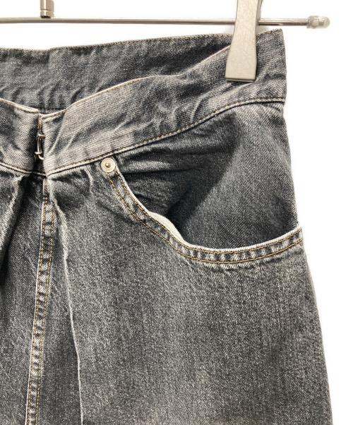 JOHN LAWRENCE SULLIVAN（ジョン ローレンス サリバン）JOHN LAWRENCE SULLIVAN (ジョン ローレンス サリバン) WASHED DENIM WIDE PANTS ブラック サイズ:Mの古着・服飾アイテム