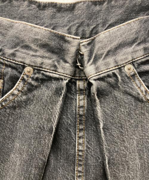 JOHN LAWRENCE SULLIVAN（ジョン ローレンス サリバン）JOHN LAWRENCE SULLIVAN (ジョン ローレンス サリバン) WASHED DENIM WIDE PANTS ブラック サイズ:Mの古着・服飾アイテム