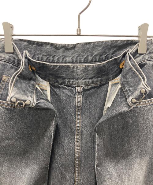 JOHN LAWRENCE SULLIVAN（ジョン ローレンス サリバン）JOHN LAWRENCE SULLIVAN (ジョン ローレンス サリバン) WASHED DENIM WIDE PANTS ブラック サイズ:Mの古着・服飾アイテム