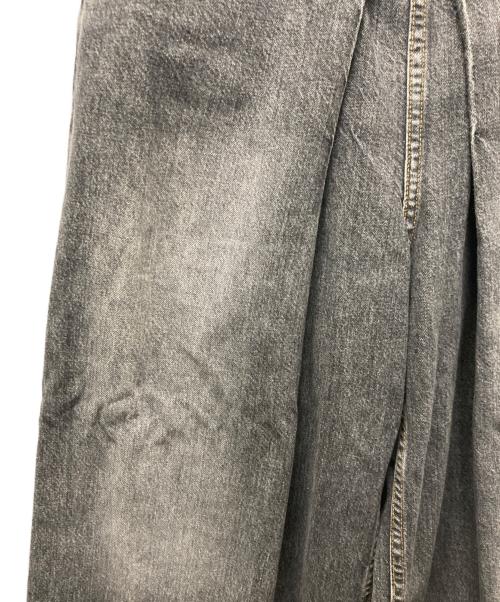 JOHN LAWRENCE SULLIVAN（ジョン ローレンス サリバン）JOHN LAWRENCE SULLIVAN (ジョン ローレンス サリバン) WASHED DENIM WIDE PANTS ブラック サイズ:Mの古着・服飾アイテム